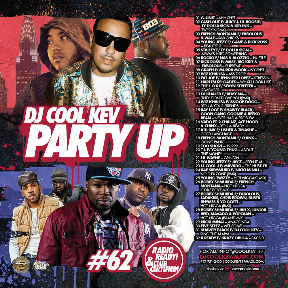 DJ Cool Kev - Party Up 62, Hip Hop, Throwback Hip Hop, Mixtape Downloads, Downloads, Rap