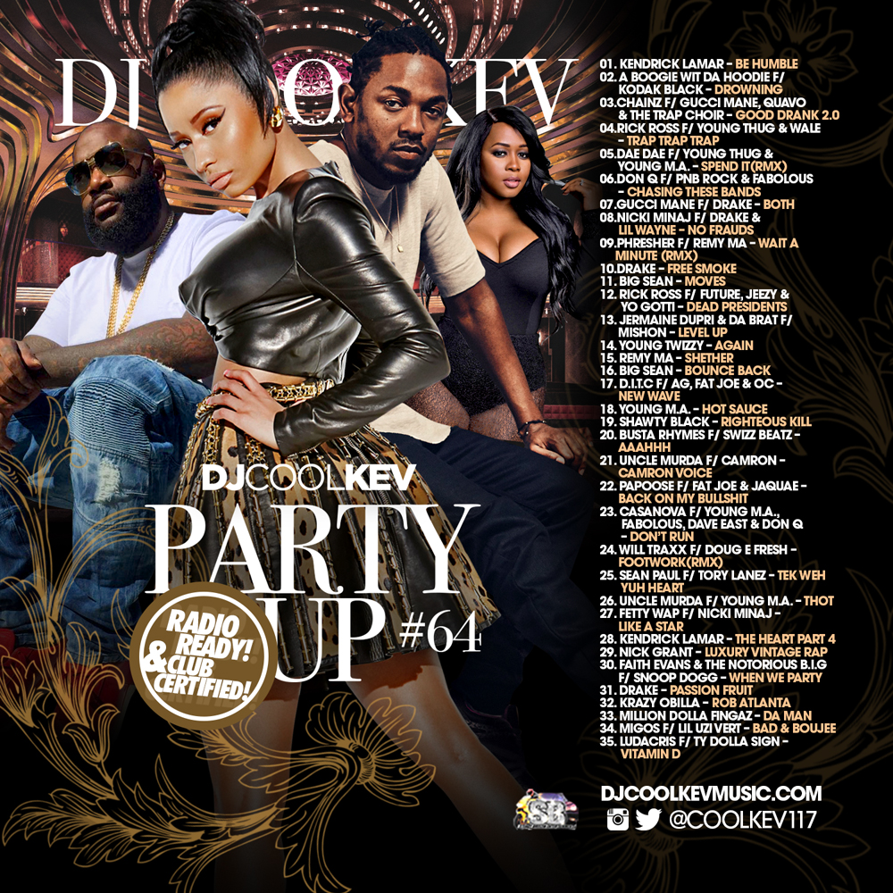 DJ Cool Kev - Party Up 64, Hip Hop, Throwback Hip Hop, Mixtape Downloads, Downloads, Rap