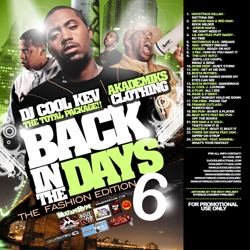 DJ Cool Kev – Back In The Days Pt.6 CD # 2, Old School Downloads, Throwback Downloads, Old School Hip Hop, Old School R&B, Mixtape Downloads