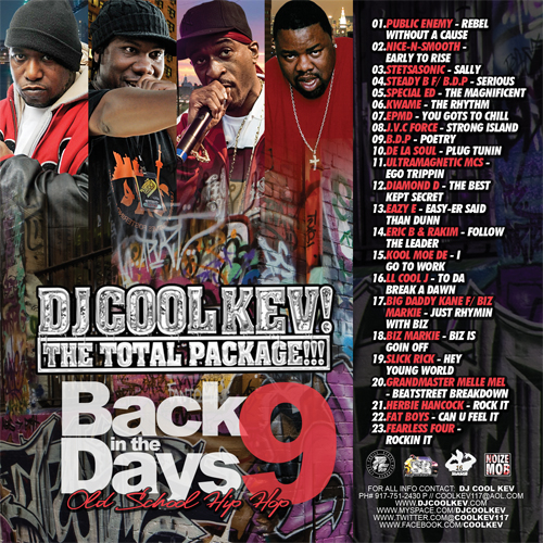 DJ Cool Kev – Back In The Days Pt.9, Old School Downloads, Throwback Downloads, Old School Hip Hop, Old School R&B, Mixtape Downloads