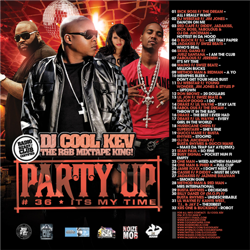 DJ Cool Kev – Party Up 36, Hip Hop, R&B, Throwback Hip Hop, Mixtape Downloads, Downloads