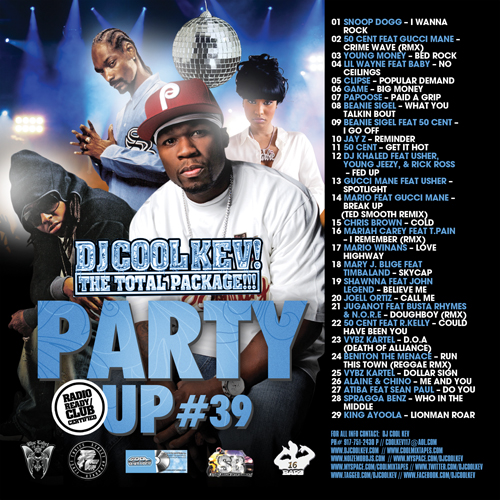 DJ Cool Kev – Party Up 39, Hip Hop, R&B, Throwback Hip Hop, Mixtape Downloads, Downloads