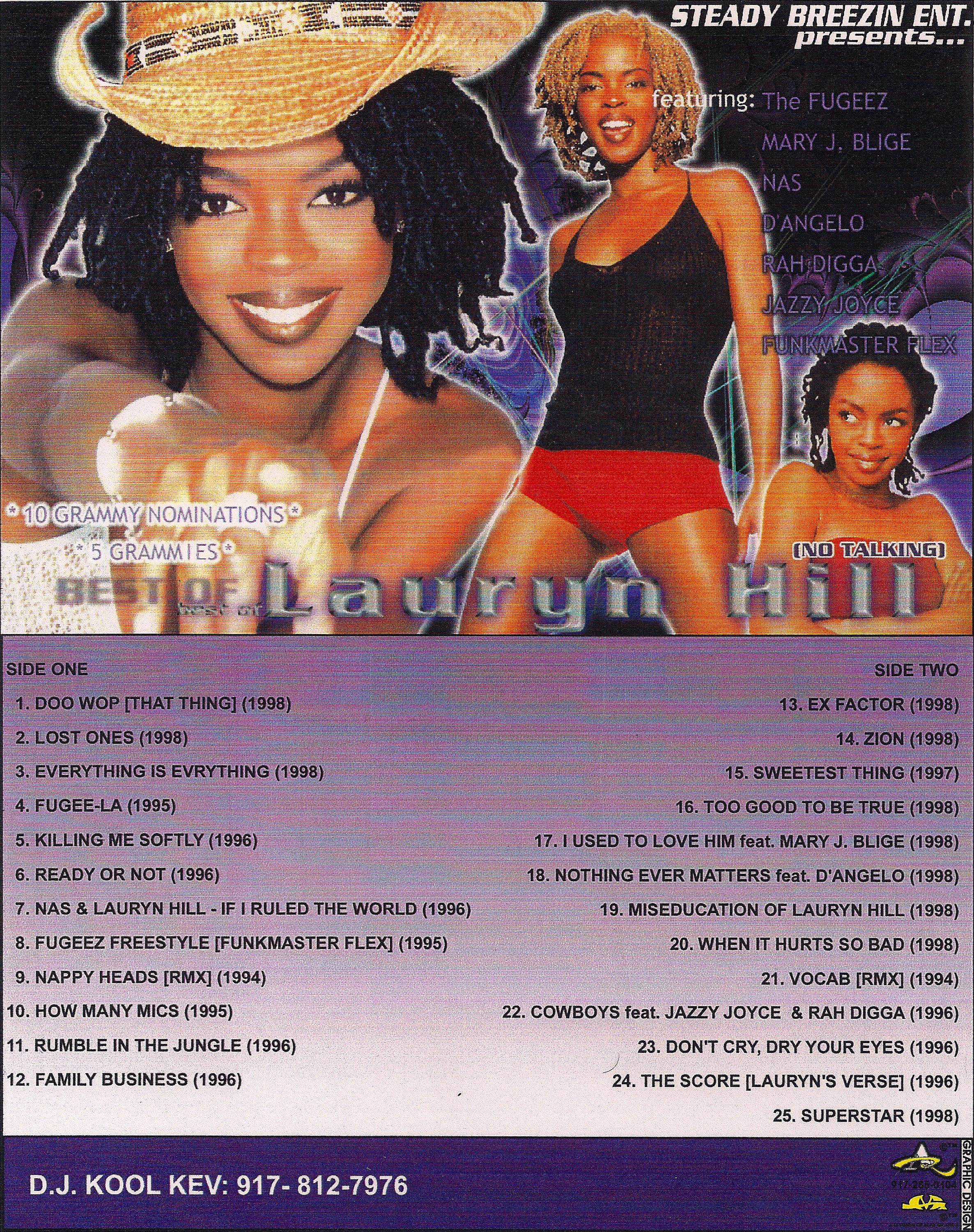 DJ Cool Kev – Best Of Lauryn Hill, Hip Hop, R&B, RnB, Mixtape Downloads, Downloads