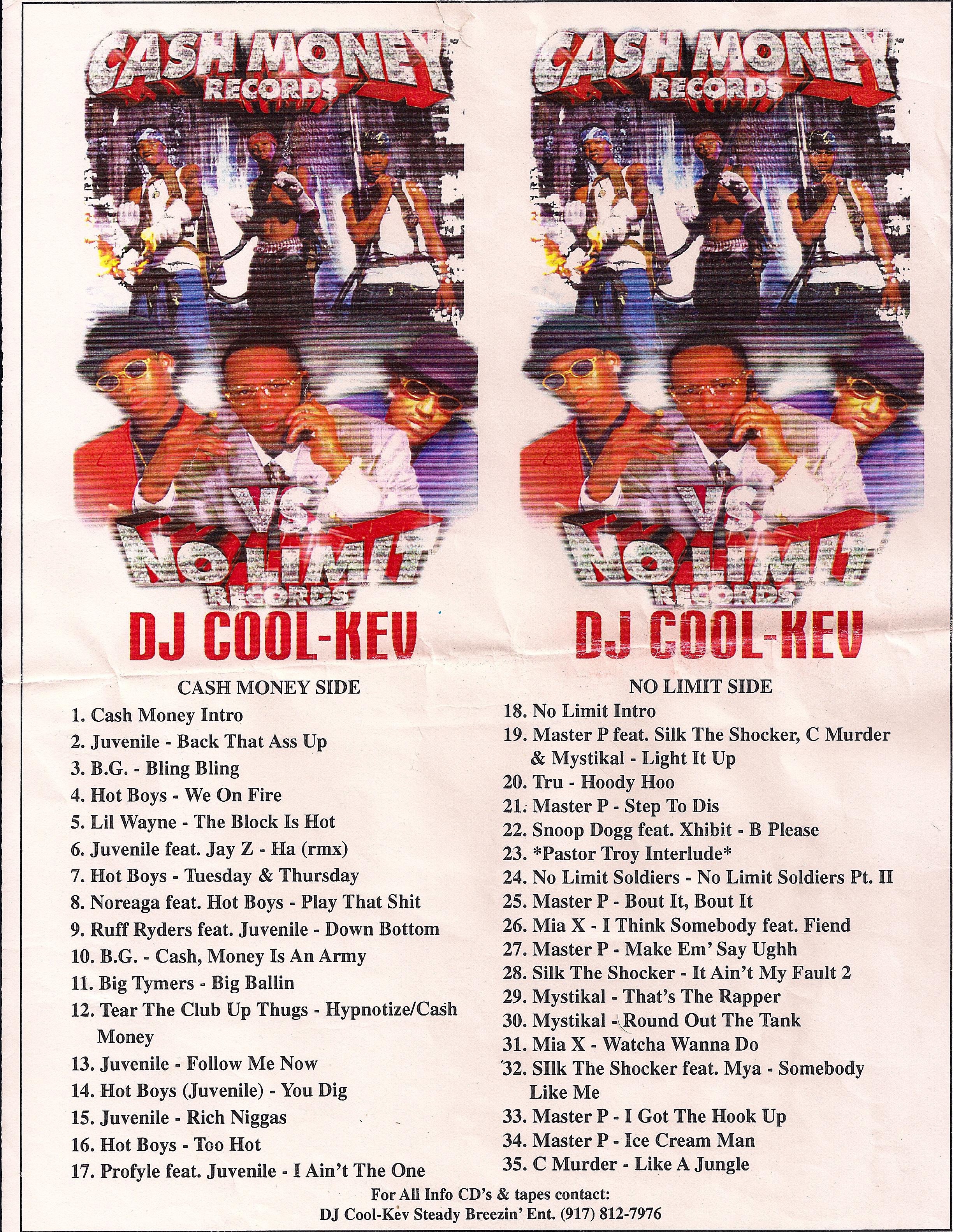 DJ Cool Kev – Cash Money Vs No Limit, Hip Hop, Dirty South, Mixtape Downloads, Downloads, Best Of
