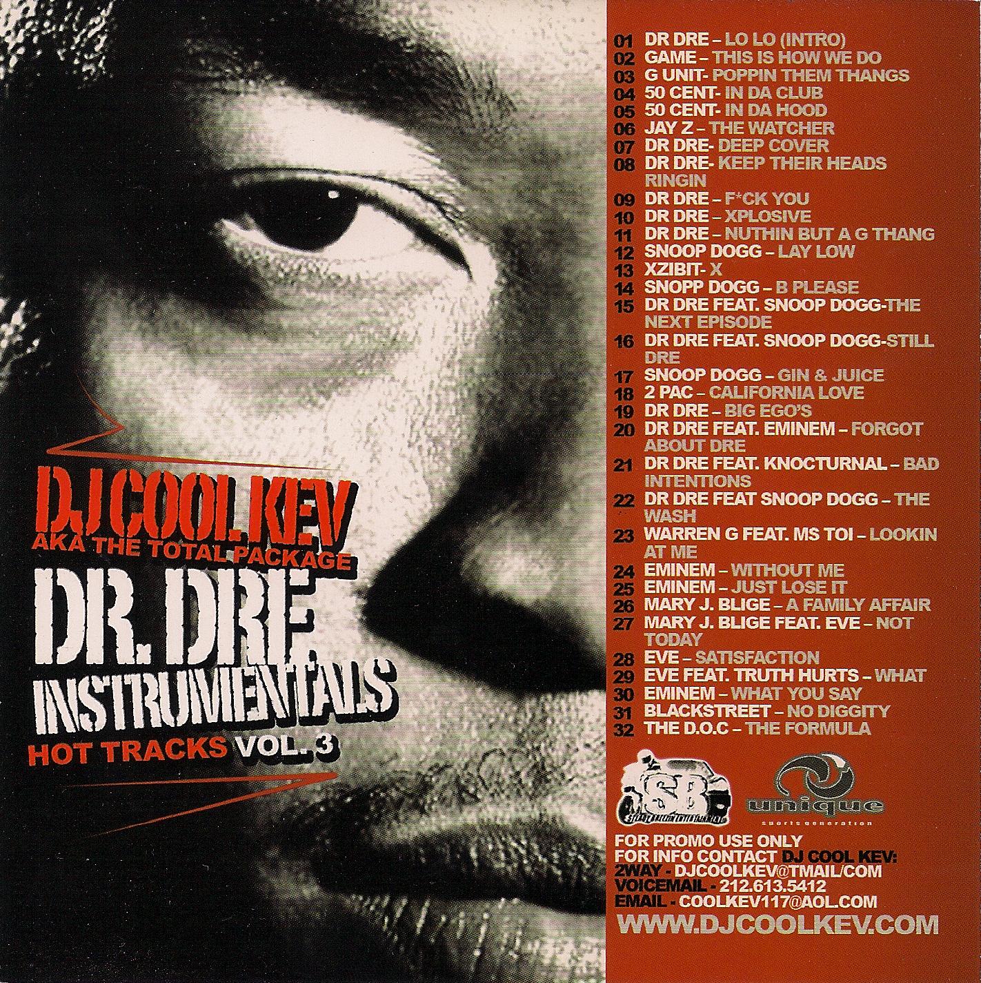 DJ Cool Kev – Hot Tracks Vol # 3 (Dr Dre Instrumentals), Hip Hop, Instrumentals, Hip Hop Instrumentals, Downloads, Rap