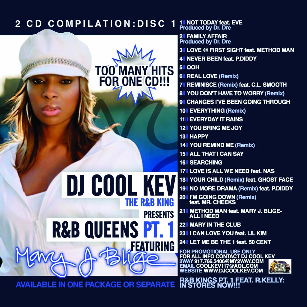 DJ Cool Kev - Best Of Mary J Blige CD # 1 -